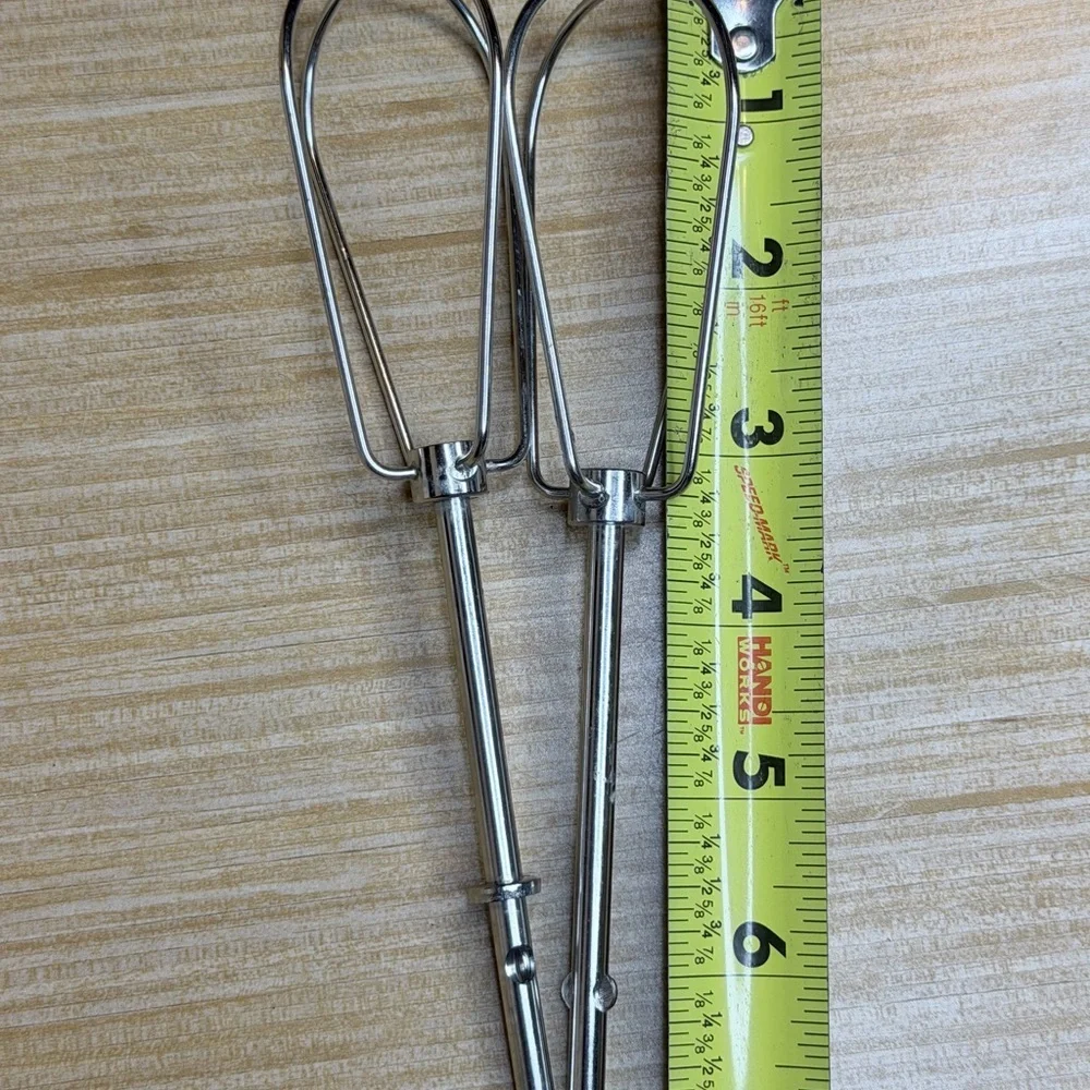 KitchenAid Hand Mixer turbo beaters Set Replacement Parts Silver Tone - Picture 9 of 10
